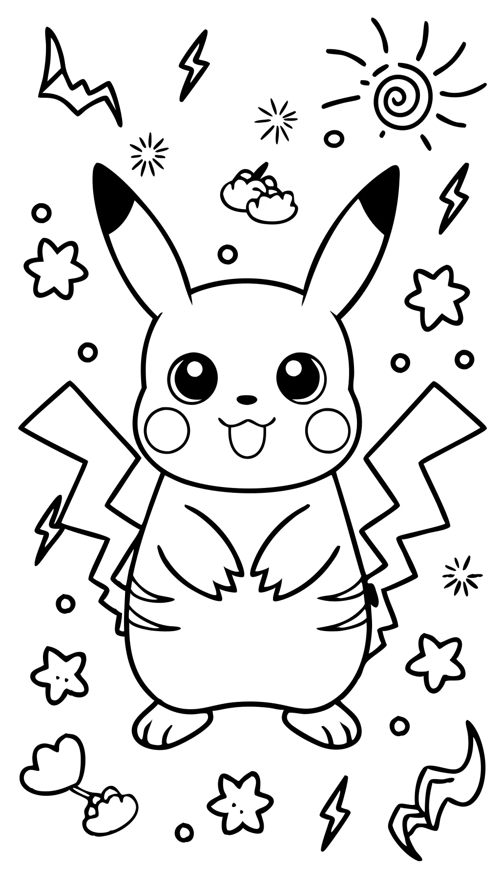 páginas para colorear de pokemon pikachu